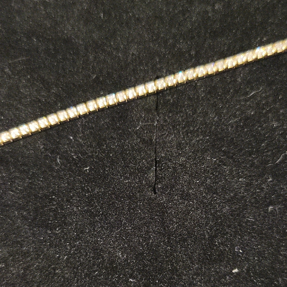 Gold Over Silver Tennis Bracelet